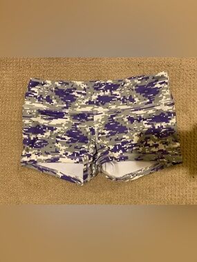 Fleo Purple & Gray Digital Camo Shorts